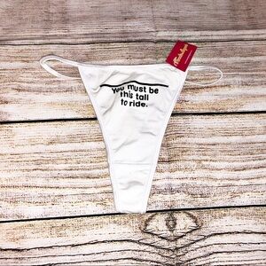 Paradise Lingerie You Must be this tall to ride Panties Size S/M